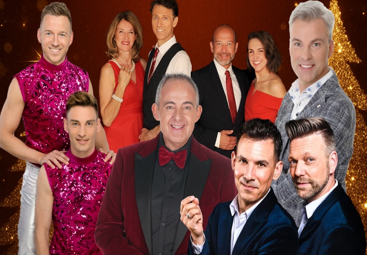 Kerstshow rond de kerstboom in de Kaasboerin